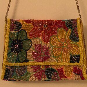 Anthropologie fully beaded purse NEVER USED